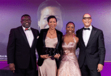 From left to right: Cecil Peters, Pamela Maynard, Sophie Chandauka, Didier Lambert at the Black British Business Awards 2024.