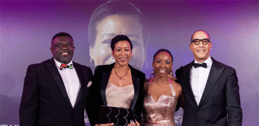 From left to right: Cecil Peters, Pamela Maynard, Sophie Chandauka, Didier Lambert at the Black British Business Awards 2024.