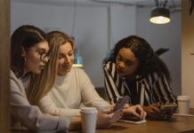 young women at work